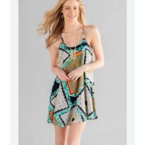 Tiana B White Floral Sleeveless Knee Length Dress Small